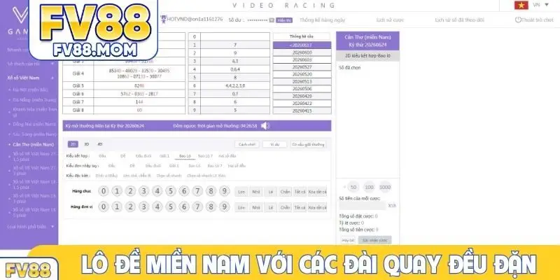 Lô đề miền Nam với các đài quay đều đặn mỗi ngày