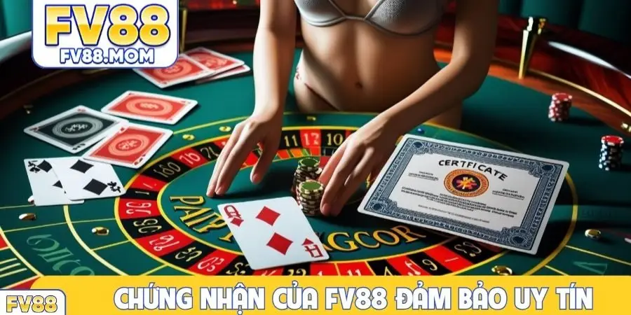 Chứng nhận của FV88 đảm bảo uy tín